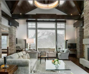 Living Room | Deer Crest | Park City | Utah | Painting & Staining