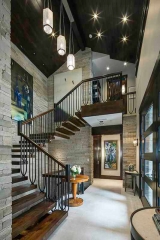 Entry Staircase | Deer Crest | Park City | Utah | Painting & Staining
